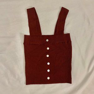 Lottie Moss By Pacsun Maroon Crop Top Size XS